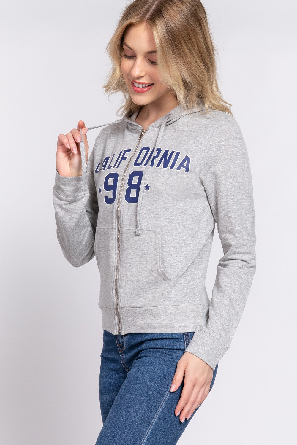 CALIFORNIA Womens Zip Up Long Sleeve Pull Over