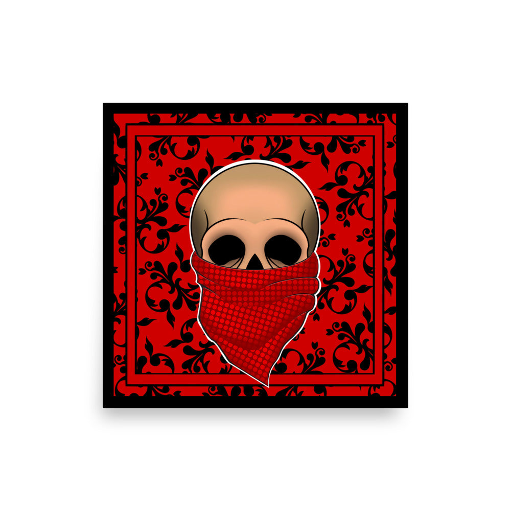 Skull Gang Red Poster 14x14