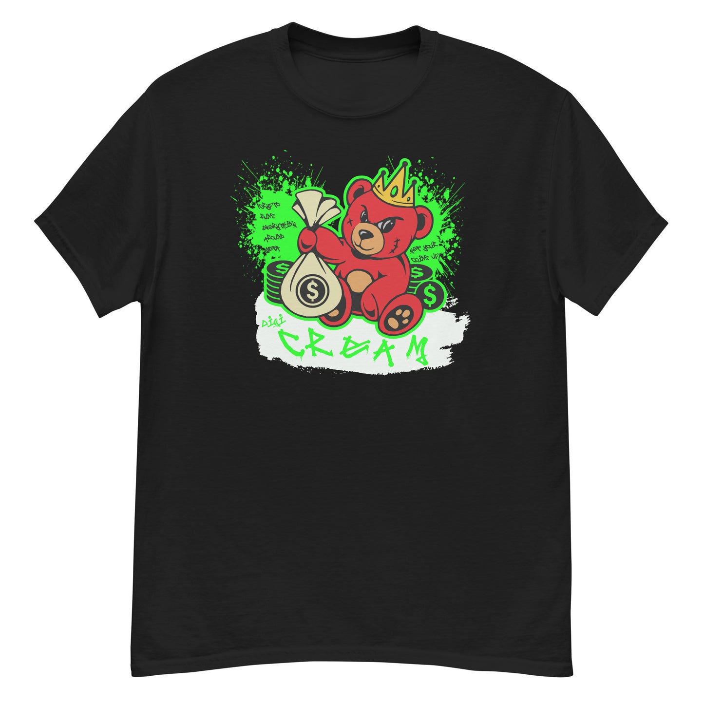 Crypto Runs Everything Around Meta - Digi CREAM Bear Get your coins up! Men's classic tee Blk