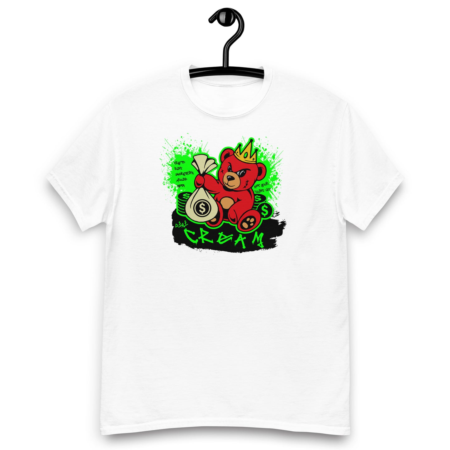 Crypto Runs Everything Around Meta - Digi CREAM Bear Get your coins up! Men's Classic T-Shirt