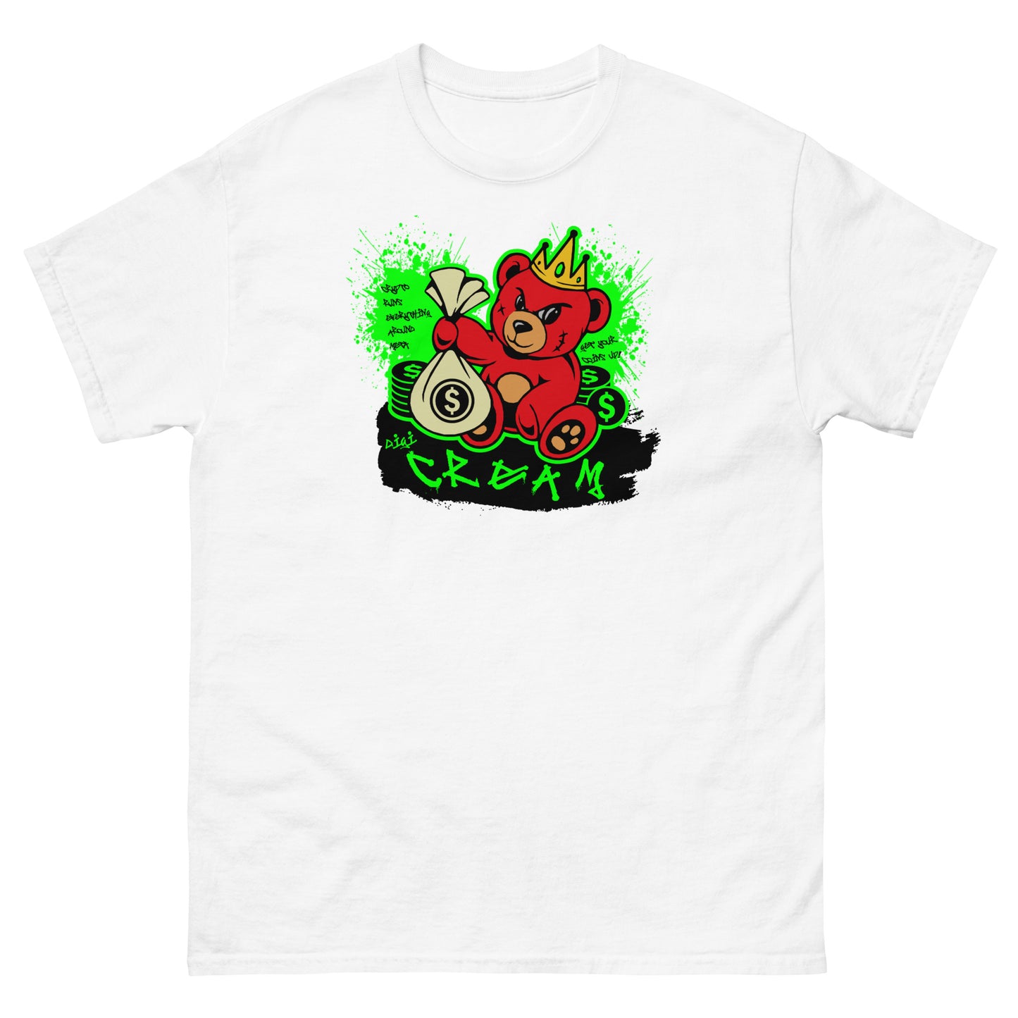 Crypto Runs Everything Around Meta - Digi CREAM Bear Get your coins up! Men's Classic T-Shirt