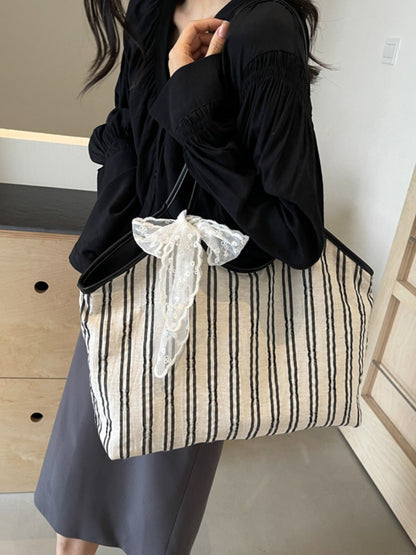 Womens Striped Tote Bag