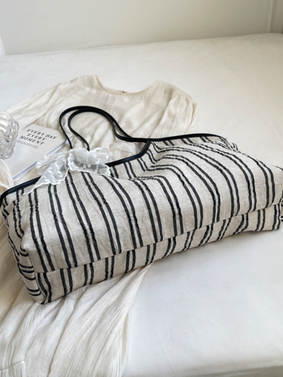 Womens Striped Tote Bag