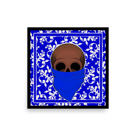 Skull Gang Blue Poster 14x14