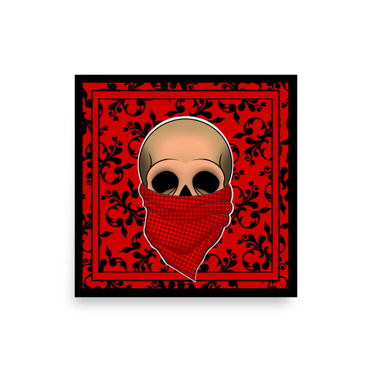 Skull Gang Red Poster 14x14