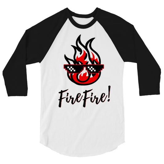 Fire Hot Drops Fire Fire Toonz 3/4 sleeve raglan shirt