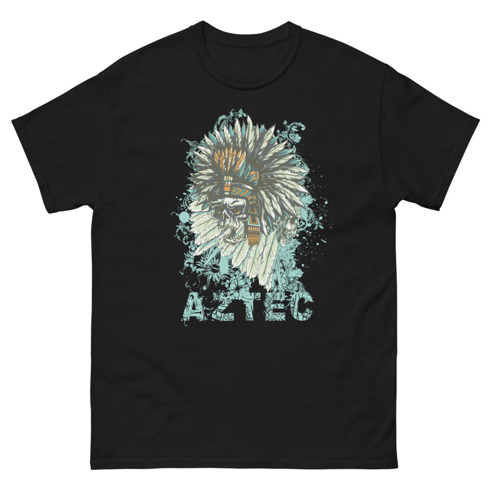 AZTEC Skull Art Heavyweight T Shirt slp
